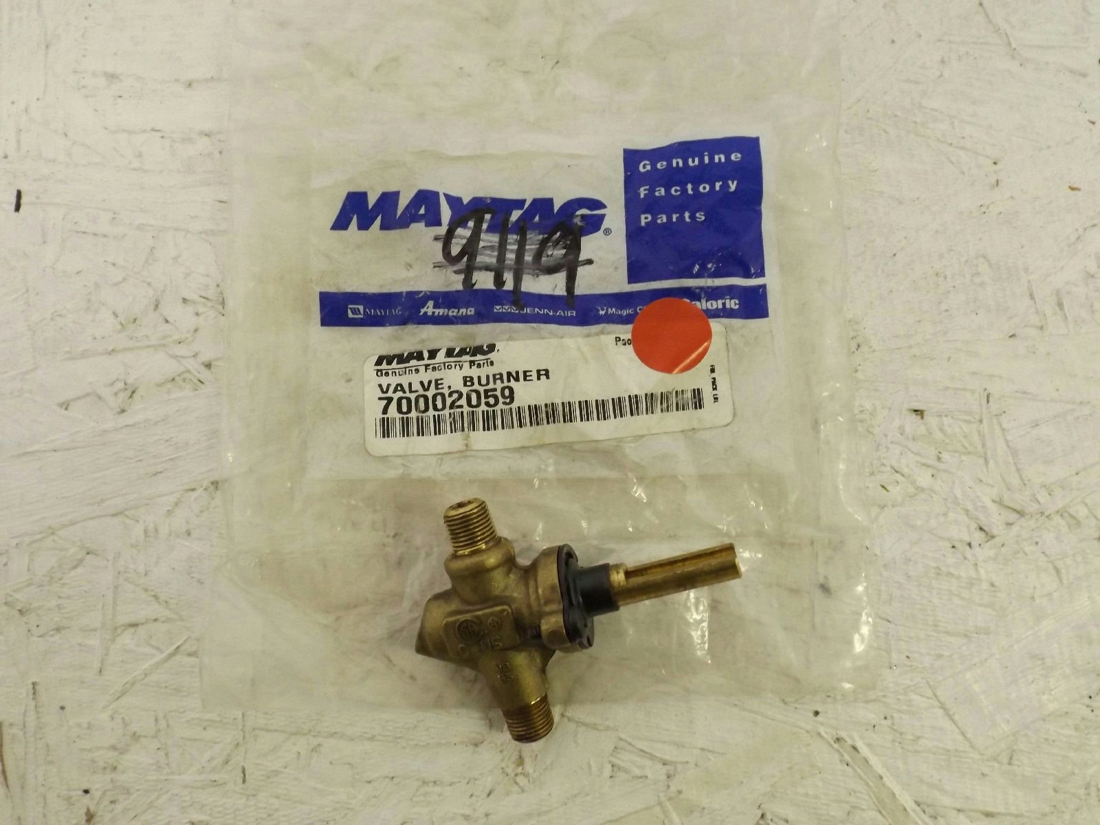MAYTAG WHIRLPOOL STOVE GRILL 70002059 BURNER VALVE NEW MAYTAG WHIRLPOOL STOVE GRILL 70002059 BURNER VALVE NEW
